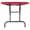 National Public Seating Rectangle Folding Table, 30" W, 72" L, 22-28.5" H, Blow-molded plastic Top, Red BTA-3072-40 - alternate 4